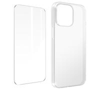 Avizar, Carcasa para iPhone 14 Pro Max Silicona Flexible Cristal Templado 9H