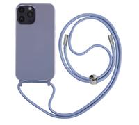 Avizar Carcasa para iPhone 14 Pro Semi rígida con Collar 80 cm Cordón, Violeta