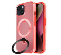 Avizar Carcasa para iPhone 14 y iPhone 13- Anillo soporte plegable, Rojo
