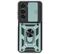 Avizar Carcasa para Realme 14x Anillo Magnético Protección Cámara, Verde