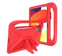 Avizar Carcasa para Redmi Pad SE / Pad 2 con asa y pata de cabra, Rojo
