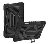 Avizar Carcasa para Tab S6 Lite con asa + caballete y bandolera, Negro