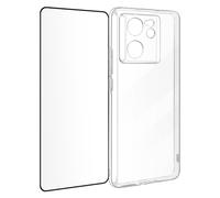 Avizar Carcasa para Xiaomi 13T y 13T Pro Cristal Templado 9H Contorno, Negro