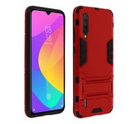 Avizar Carcasa para Xiaomi Mi 9 Lite Protectora Híbrida F. Soporte, Rojo