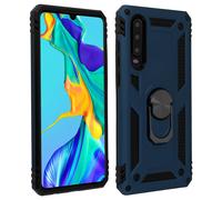 Carcasa protectora Huawei P30 con anillo-soporte magnético - Azul oscuro