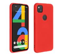 Avizar Carcasa Silicona Google Pixel 4A Semirrígida Mate, Rojo