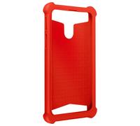 Avizar Carcasa Smartphones 4.7'' a 5.3'' Universal silicona Efecto cuero, Rojo