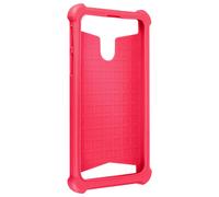 Avizar Funda Silicona Efecto Cuero Fucsia para Smartphones 5.3" a 5.6"