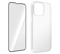 Avizar Cristal templado 9H para iPhone 14 Pro Silicona Flexible +,
