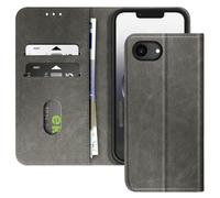 Avizar Estuche para iPhone 16 con tapa, cartera y soporte video, Gris