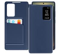 Avizar Estuche Ventana para Galaxy S25 Ultra con Cartera, Azul oscuro
