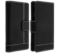 Avizar Funda Billetera con Soporte Negra para Smarphones 5.5" a 6"