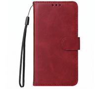 Avizar Funda Billetera para Xiaomi 17T Pro Efecto Cuero con Soporte Vídeo, Rojo