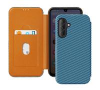 Avizar Funda Carbon para Samsung Galaxy A26 con tarjetero anti-RFID, Azul