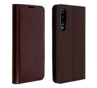 Avizar Funda Cartera de Cuero Marrón Oscuro para Huawei P30