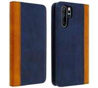 Avizar Funda Cartera Función Soporte Bicolor Azul para Huawei P30 Pro