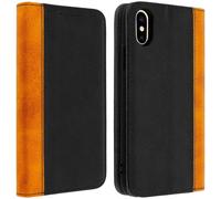 Avizar Funda Cartera Función Soporte Negra para iPhone X/XS