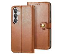 Avizar Funda Cartera para Galaxy S26 con Cierre Magnético y Correa, Marrón