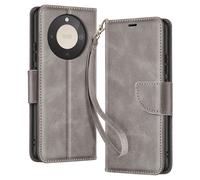 Avizar Funda Cartera para Honor Magic 8 Lite Estilo Retro con Soporte, Gris
