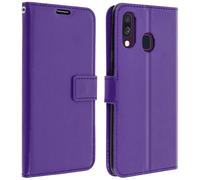Avizar Funda cartera Vintage para Samsung Galaxy A40 y F. Soporte, Violeta