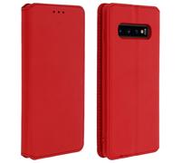 Avizar Funda Cartera y Función soporte para Samsung Galaxy S10, Rojo