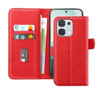 Avizar Funda Chesterfield para Oppo A6 Pro con Tarjetero y Soporte, Rojo