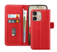 Avizar Funda Chesterfield para Oppo A6x con Tarjetero y Soporte, Rojo