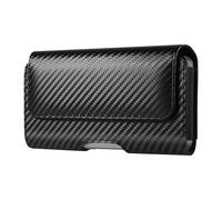 Avizar Funda cinturón carbono para teléfono 7 pulgadas con clip giratorio,