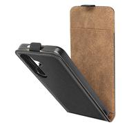 Avizar Funda con cierre para Galaxy S24 / S25 Vertical con tarjyero, Negro