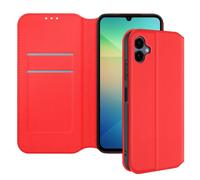 Avizar Funda con cierre para Samsung A06 con tarjetero y soporte de vídeo, Rojo