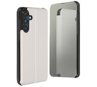 Avizar, Funda con cierre para Samsung Galaxy M55 Tapa transparente plateada