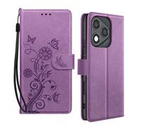 Avizar, Funda con flores y mariposas para Honor 400 Lite, tipo cartera correa