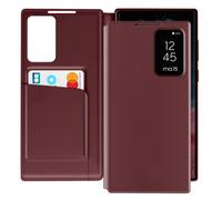 Avizar, Funda con ventana para Samsung Galaxy S22 Ultra con tapa para tarjetas