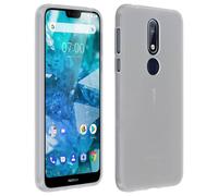 Avizar Funda de Silicona Flexible Transparente para Nokia 7.1