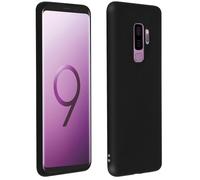 Avizar Funda de Silicona Mate Negra para Samsung Galaxy S9 Plus