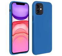 Avizar Funda de Silicona Semirrígida Mate Suave Azul para iPhone 11