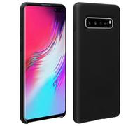 Avizar Funda de Silicona Semirrígida Negra Mate para Samsung Galaxy S10 Plus