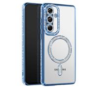 Avizar Funda Diamante para Galaxy A56 Borde de Strass, Azul