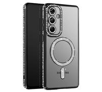 Avizar Funda Diamante para Galaxy S25 Borde de Strass, Negro
