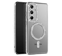 Avizar Funda Diamante para Galaxy S25 Borde de Strass, Plateado