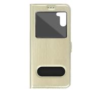 Avizar Funda Folio para Galaxy A34 5G Doble Ventana con Función Soporte, Dorado
