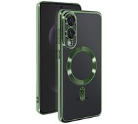 Avizar Funda Galaxy S25 Edge silicona borde cromado, Verde