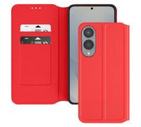 Avizar Funda Galaxy S25 Edge Tapa Porta-Tarjetas Vídeo, Rojo