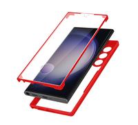 Avizar Funda Integral para Galaxy S23 Ultra Protección Híbrida Antichoque, Rojo