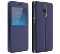 Avizar Funda Libro con Ventana Azul Oscuro para Huawei Mate 10 Lite