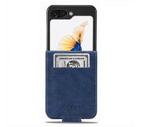 Avizar Funda Libro para Galaxy Z Flip 8 Diseño Vintage Soporte Vídeo, Azul noche