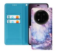 Avizar Funda Libro para Honor Magic 7 Lite Estilo Cartera, Azul / Rosa