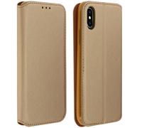 Avizar Funda libro para iPhone X Función soporte billetera, Dorado