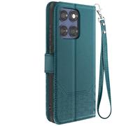 Avizar Funda Motorola Edge 60 Fusion/60 Cartera Motivo 3D, Verde azulado