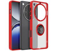 Avizar Funda Oppo Find X8 Pro Anillo Magnético Translúcida, Rojo